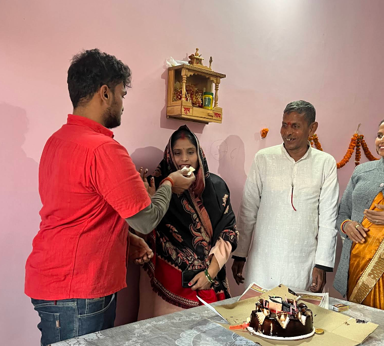 Shyam Library founders celebrating